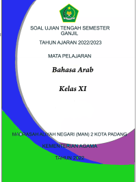 Image of Soal Ujian Tengah Semester Ganjil Bahasa Arab Tahun 2022